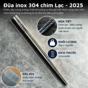 ĐŨA Inox 304 DandiHome chống trơn trượt