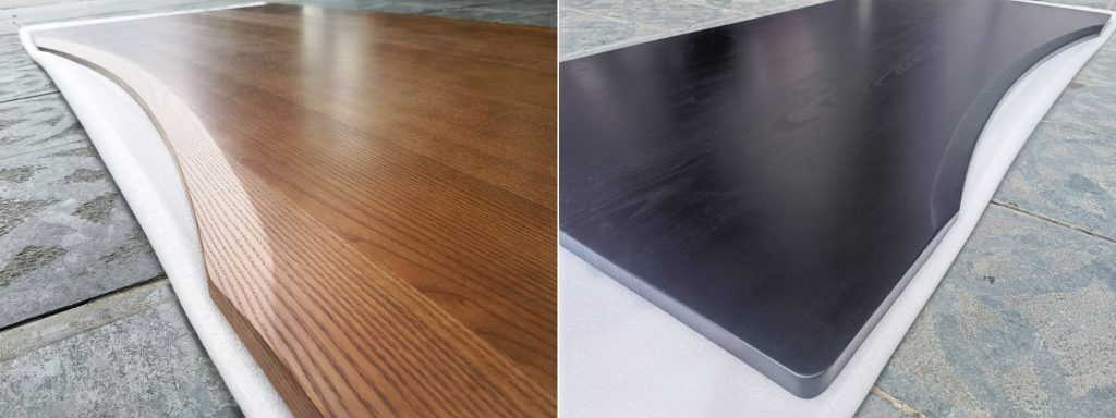 Mặt bàn mới với độ hoàn thiện cao, gỗ đã được xử lý, không sử dụng thanh chống cong vênh