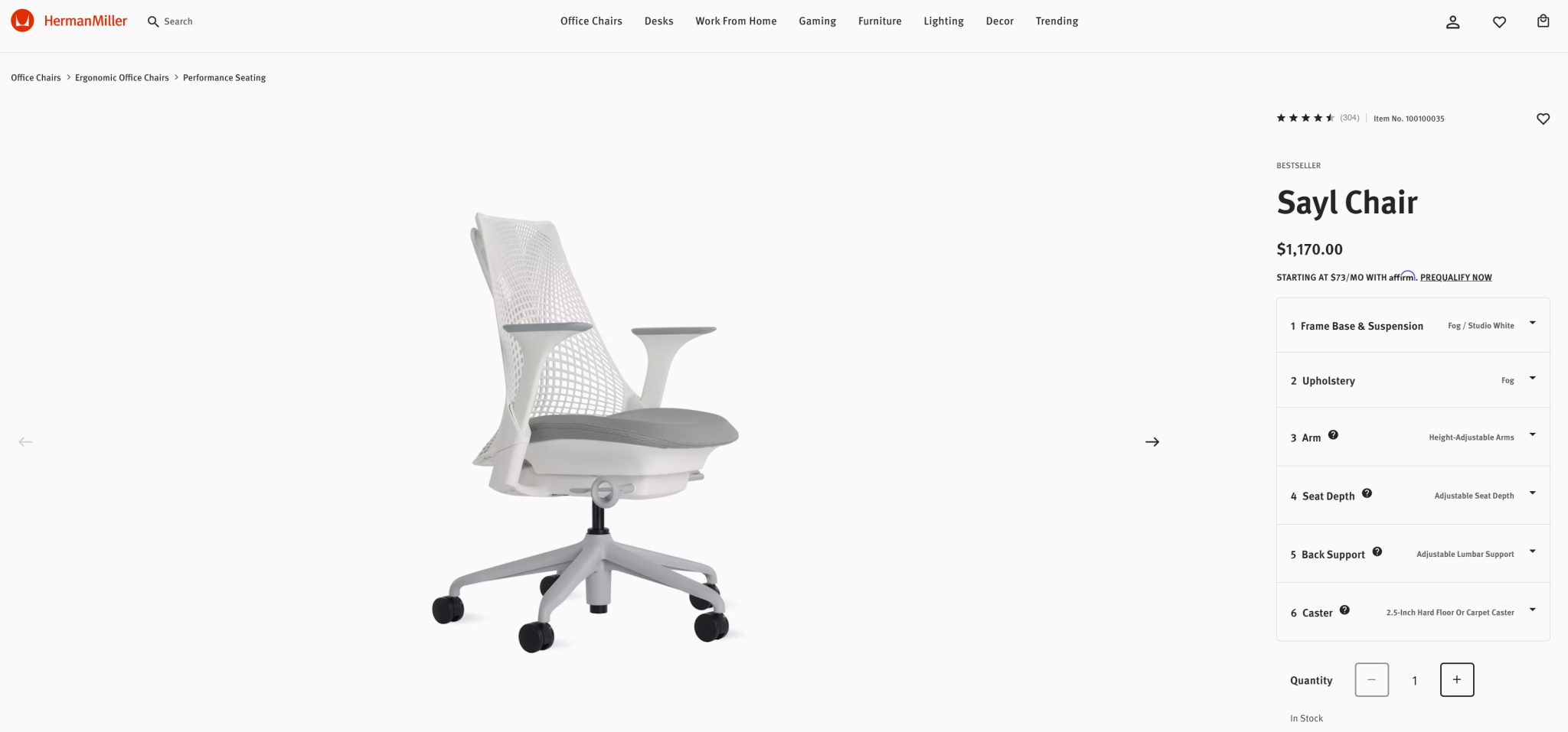 Ghế Công Thái Học Herman Miller SayL Nhập Khẩu Chính Hãng DandiHome