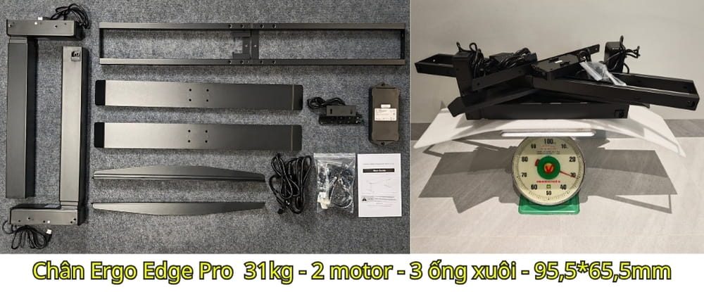 Chân Ergo Edge 2 motor bản Pro nặng 31kg