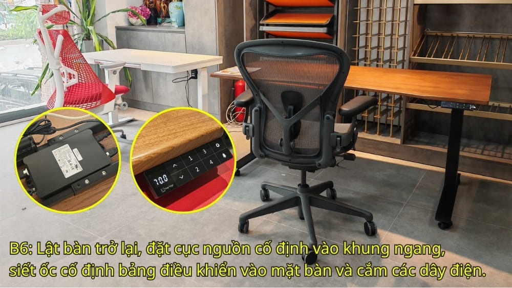 Bước 6: lật bàn trở lại