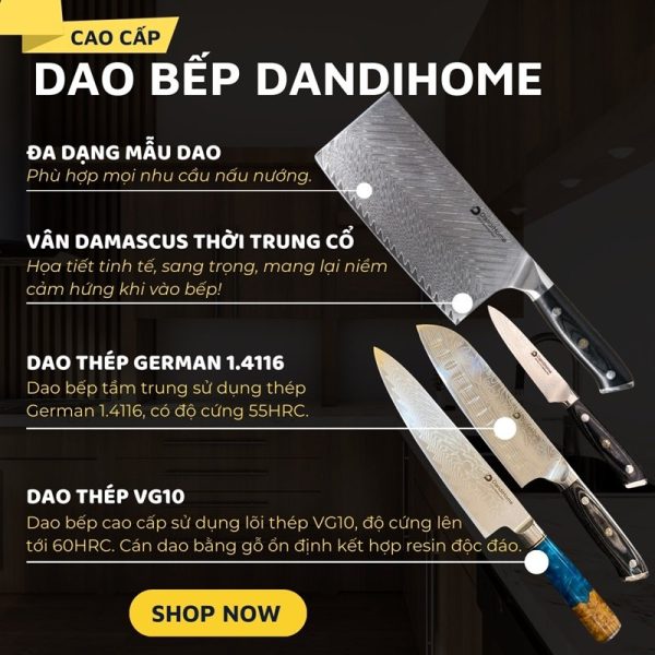 Dao Bếp Bảng To Cao Cấp, Chính Hãng DandiHome