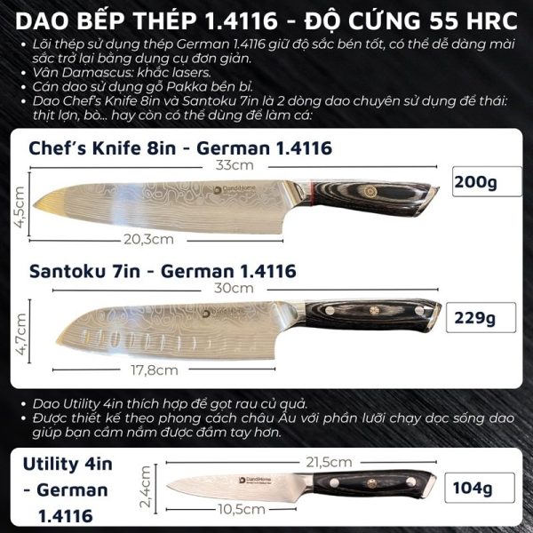 Dao Bếp Bảng To Cao Cấp, Chính Hãng D…