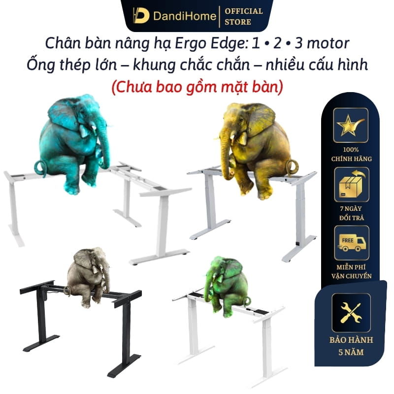 Chân bàn nâng hạ Ergo Edge 1, 2 và 3 motor